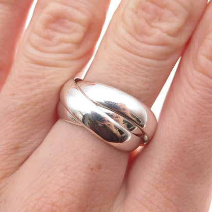 Pranda 925 Sterling Silver Vintage Interlocked Trinity Band Ring Size 7