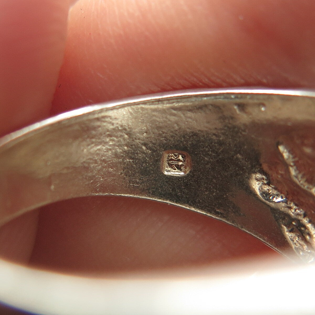 925 Sterling Silver Vintage Textured Dome Ring Size 7