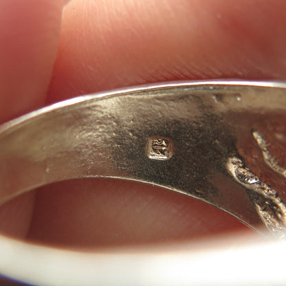 925 Sterling Silver Vintage Textured Dome Ring Size 7