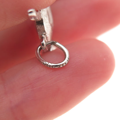 Rembrandt 925 Sterling Silver Vintage Cat Charm Pendant