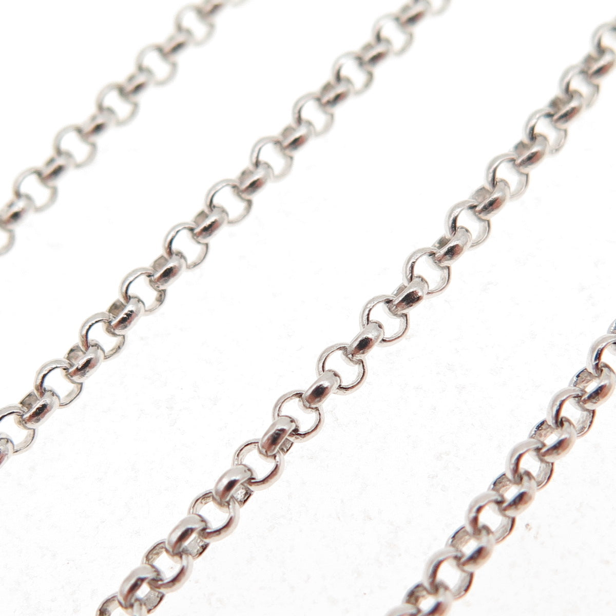 925 Sterling Silver Italy Rolo Chain Necklace 18"