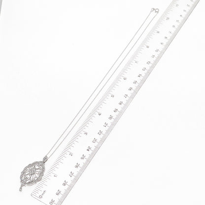 925 Sterling Silver Round-Cut C Z Cable Chain Necklace 18"