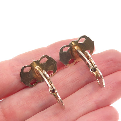 Aksel Holmsen Norne 925S Sterling Gold Plated Vintage Norway Enamel Cufflinks
