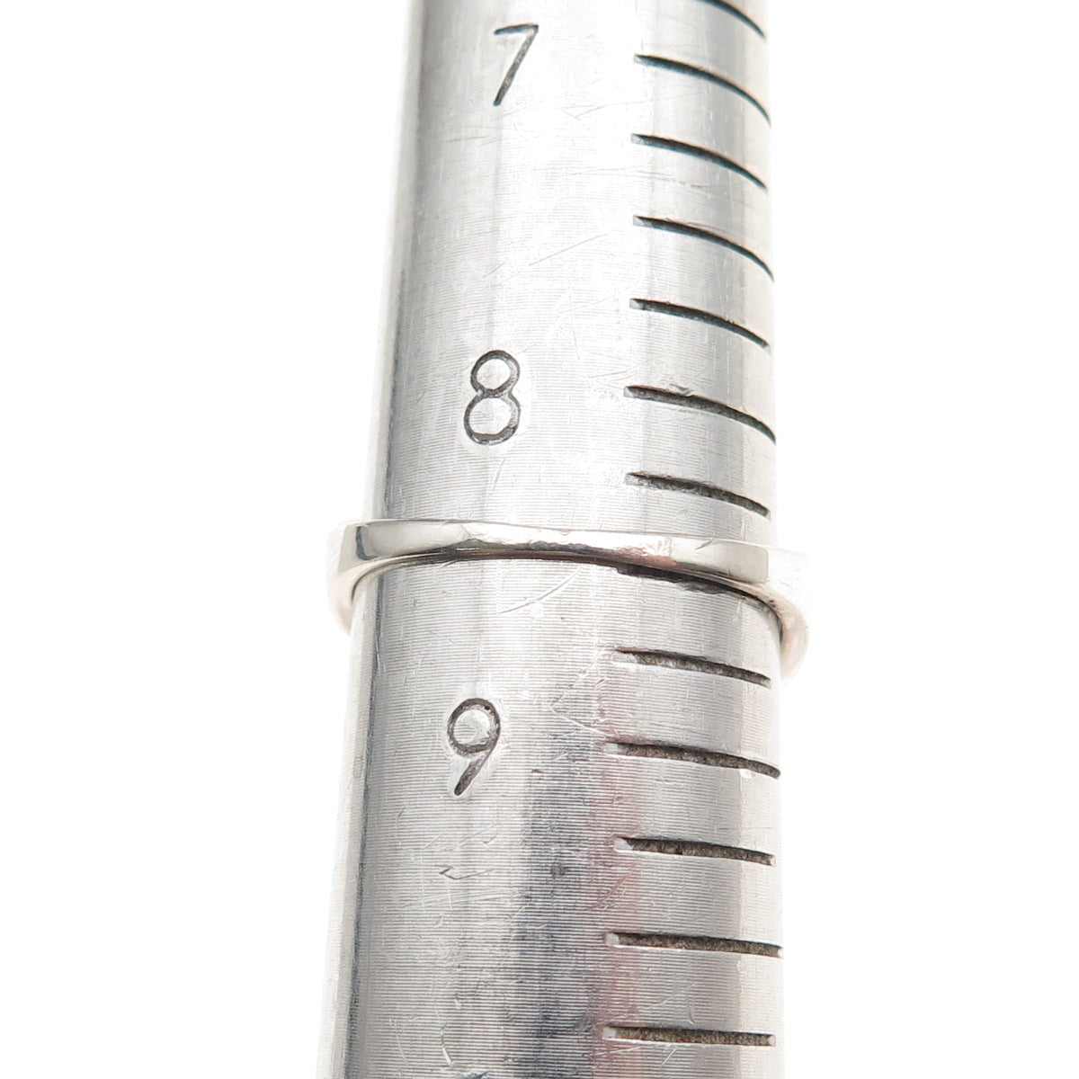 925 Sterling Silver Round-Cut C Z Crisscross Ring Size 8.5