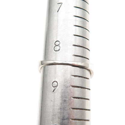 925 Sterling Silver Round-Cut C Z Crisscross Ring Size 8.5