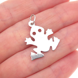 Mark Mercy 925 Sterling Silver Vintage Frog Good Luck Charm Pendant