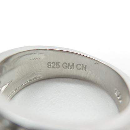 925 Sterling Silver Princess-Cut Shaped C Z Ring Size 6.5