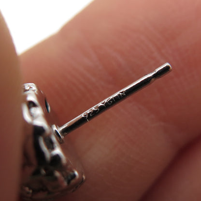 925 Sterling Silver Lucky Number 8 Stud Earrings