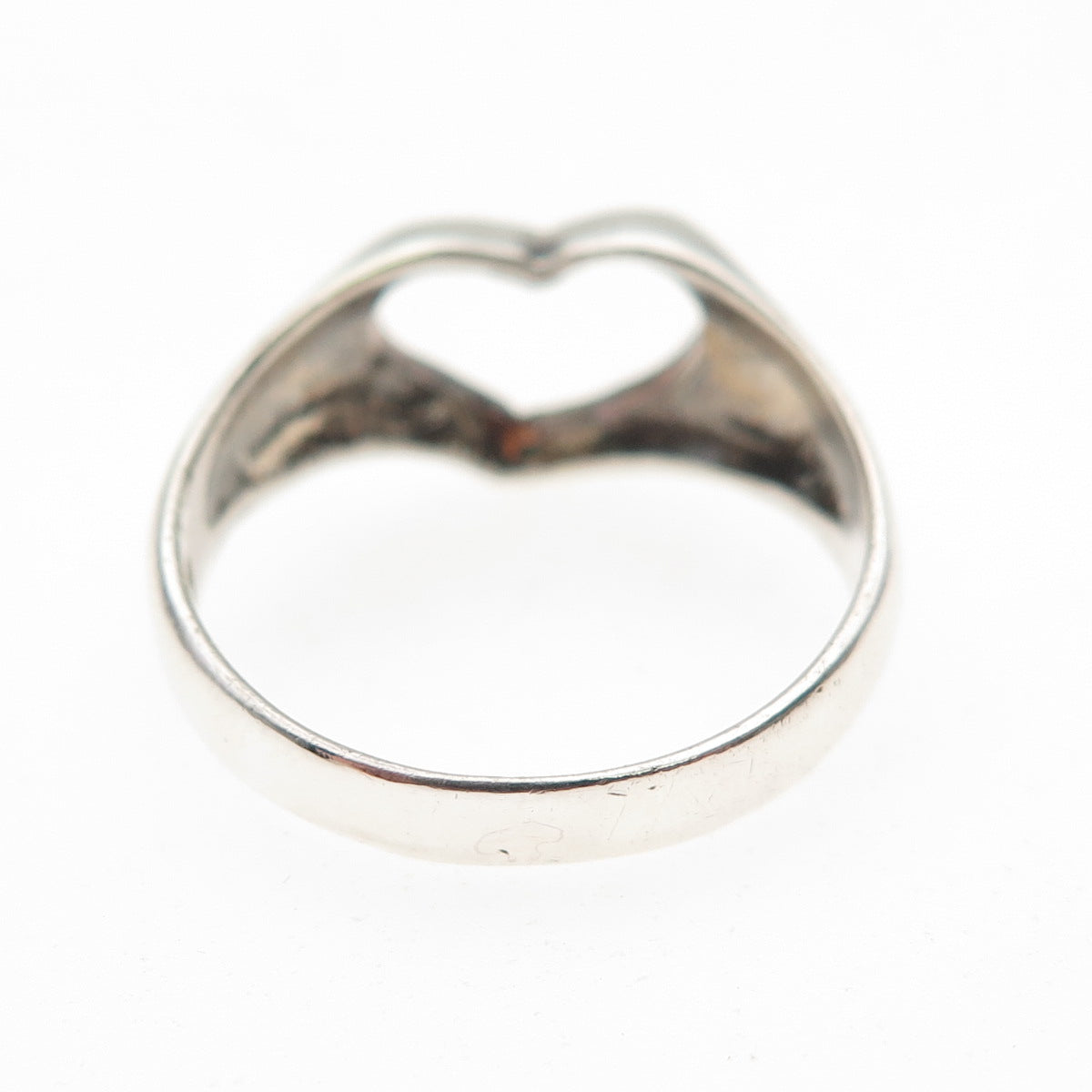 Chapal Zenray 925 Sterling Silver Vintage Open Heart Ring Size 7.25