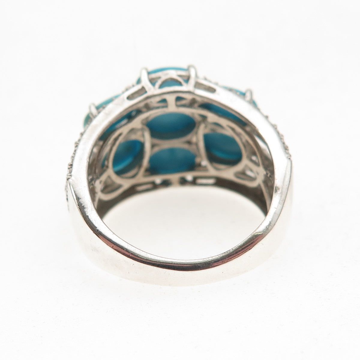 Chuck Clemency 925 Sterling Silver Real Sleeping Beauty Turquoise Ring Size 7.25
