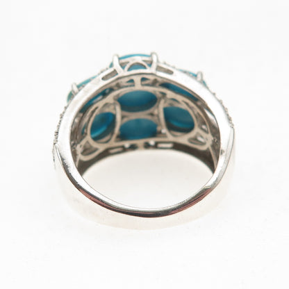 Chuck Clemency 925 Sterling Silver Real Sleeping Beauty Turquoise Ring Size 7.25