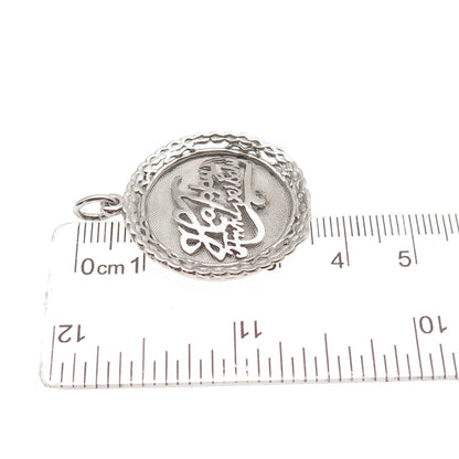 925 Sterling Silver Vintage Happy Anniversary Charm Pendant