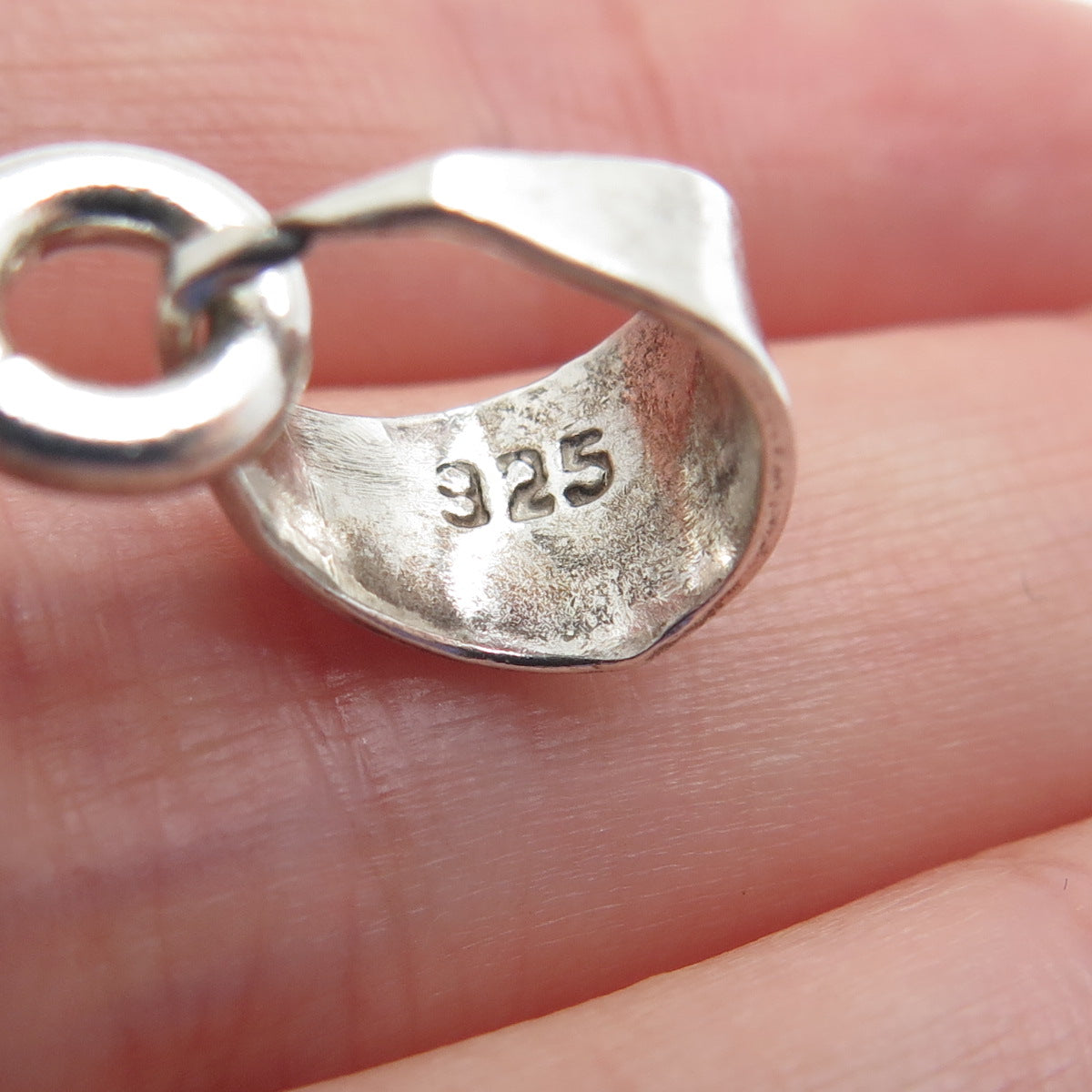 925 Sterling Silver Vintage Sand Dollar Oxidized Charm Pendant
