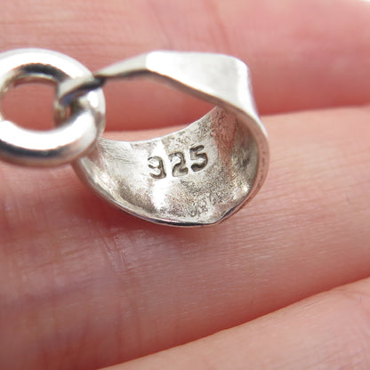 925 Sterling Silver Vintage Sand Dollar Oxidized Charm Pendant
