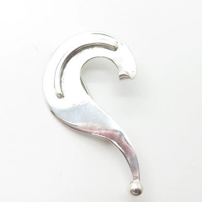 925 Sterling Silver Vintage di Vera Modernist Pin Brooch