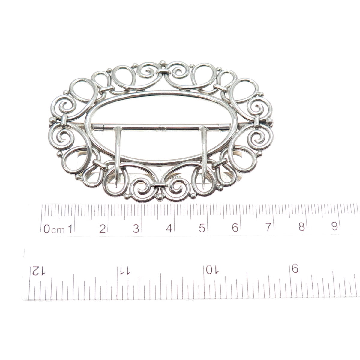 THOMAS F. BROGAN CO. 925 Sterling Silver Antique Art Deco Spiral Belt Buckle