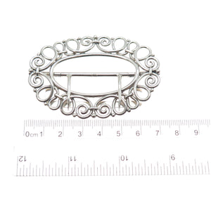 THOMAS F. BROGAN CO. 925 Sterling Silver Antique Art Deco Spiral Belt Buckle