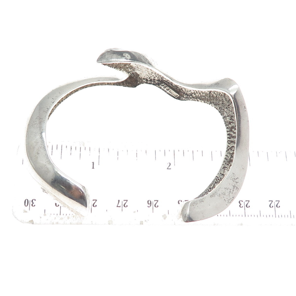 PAUL BRACKNA 925 Sterling Silver Vintage Modernist Adjustable Cuff Bracelet 6.5"