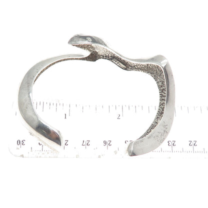 PAUL BRACKNA 925 Sterling Silver Vintage Modernist Adjustable Cuff Bracelet 6.5"