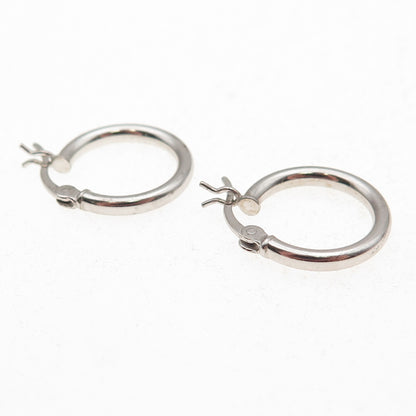 925 Sterling Silver Tube Hoop Earrings