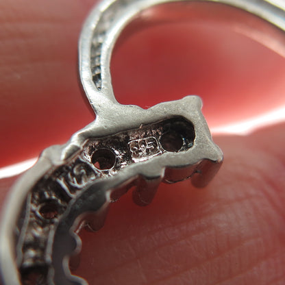 CHARLES WINSTON 925 Sterling Silver Real Round-Cut Diamond Heart Slide Pendant