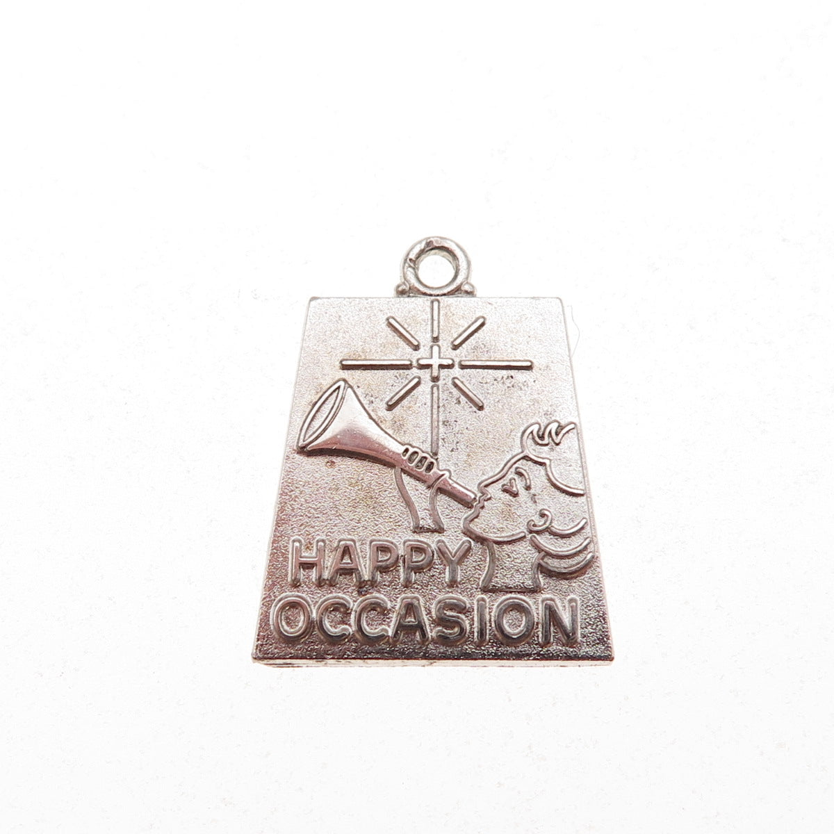 925 Sterling Silver Vintage Happy Occasion Charm Pendant