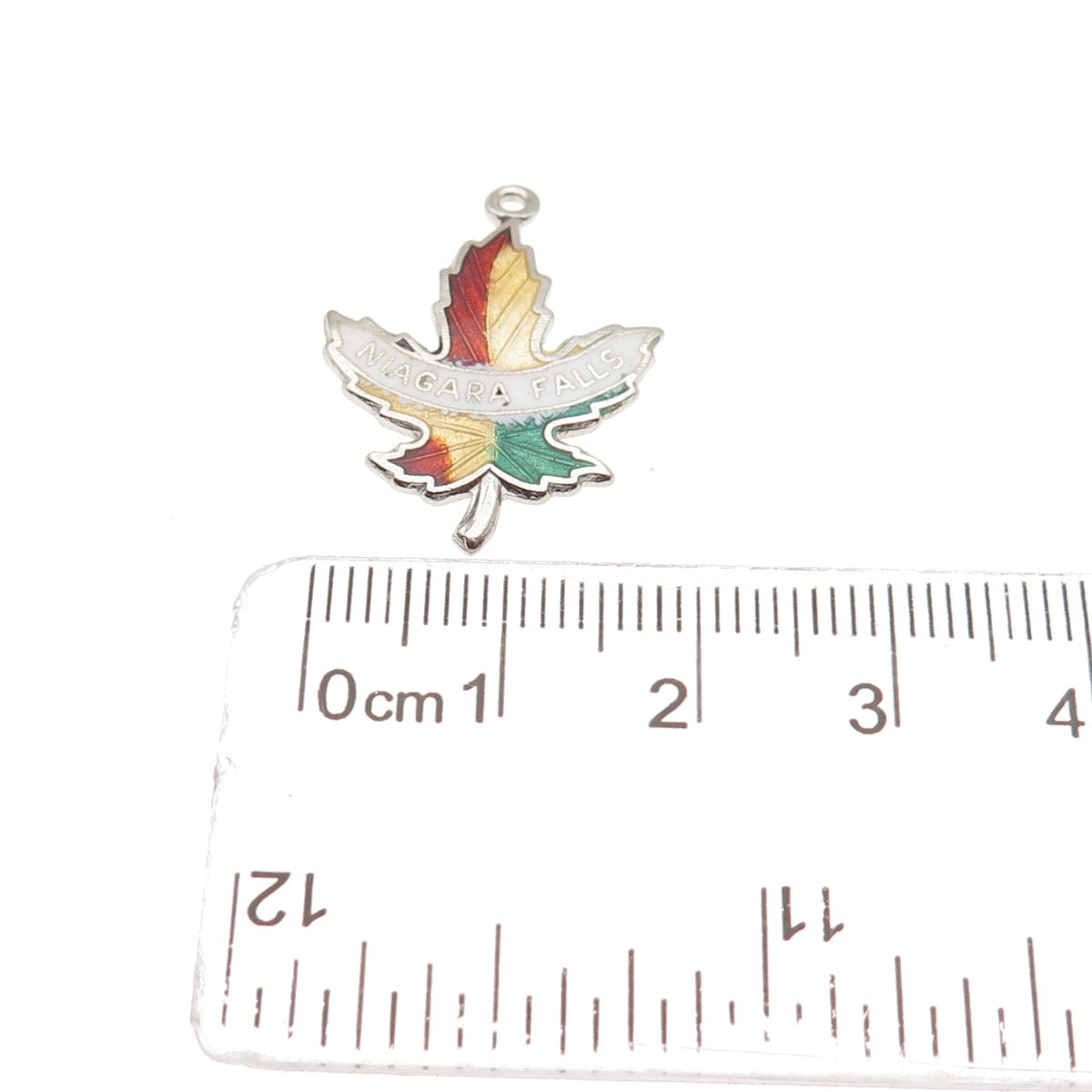 BREADNER CO. 925 Sterling Silver Vintage Enamel Niagara Falls Charm Pendant