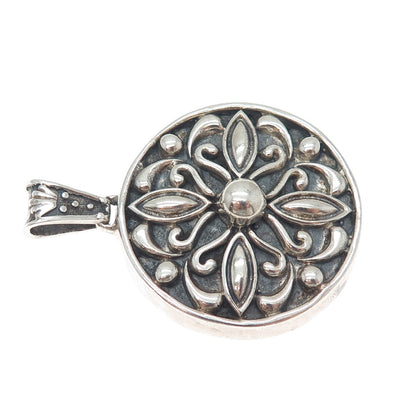 MWS Mark Wasserman Samara Sterling Silver Vintage Mexico Flower Oxidized Pendant