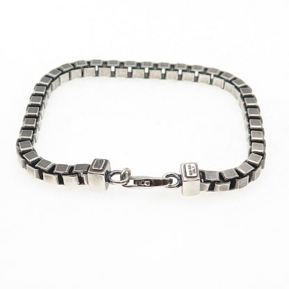Milor 925 Sterling Silver Vintage Italy Venetian Link Bracelet 7.5"