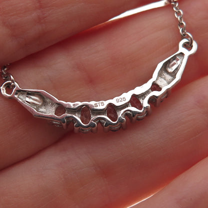 Chuck Clemency 925 Sterling Silver Real Tanzanite Cable Chain Necklace 18"
