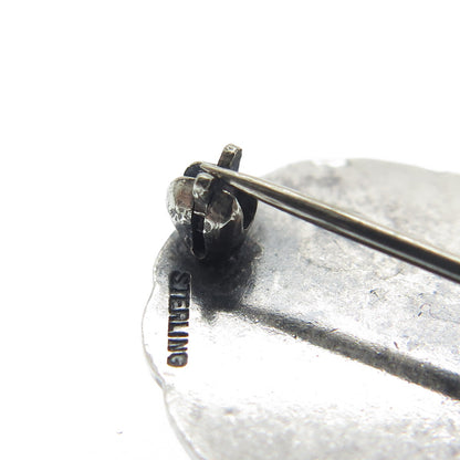 925 Sterling Silver Antique First National Bank 1864-1930 Oxidized Pin Brooch