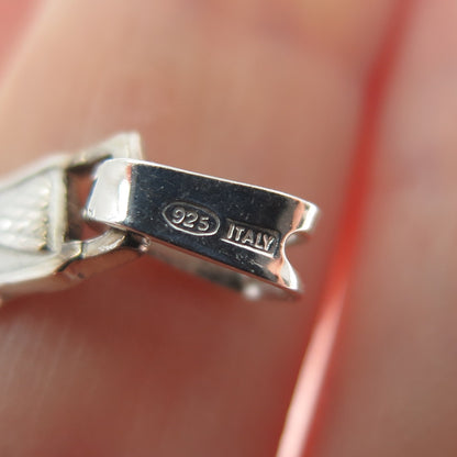 925 Sterling Silver Vintage Italy Crucifix Cross Religious Charm Pendant