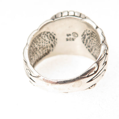 Shube 925 Sterling Silver Vintage Sun Symbol Oxidized Ring Size 7.25