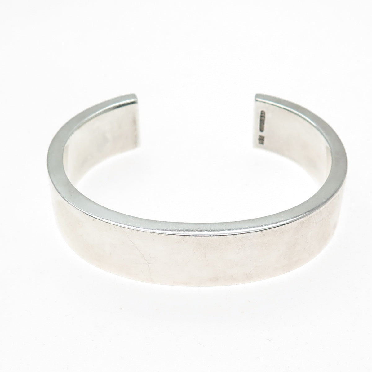 925 Sterling Vintage AC Mexico Real Turquoise Modernist Adjustable Bracelet 7"