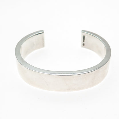 925 Sterling Vintage AC Mexico Real Turquoise Modernist Adjustable Bracelet 7"