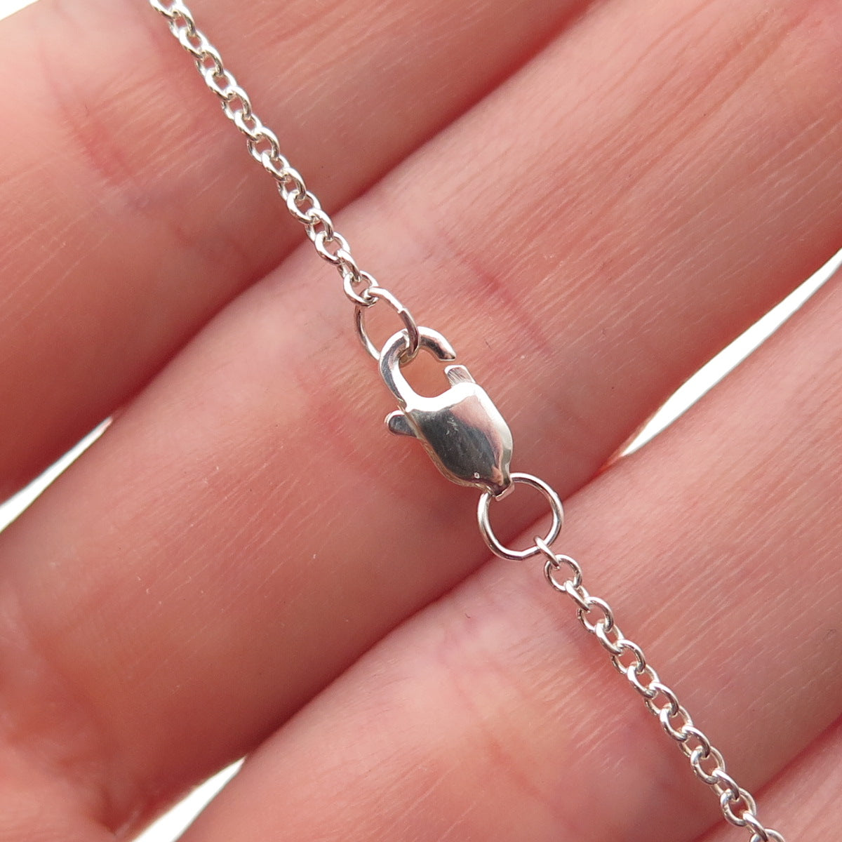 925 Sterling Silver Dog Paw Cable Chain Necklace 16"