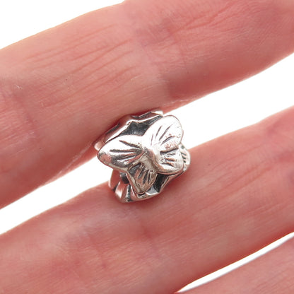 Trollbeads LAA 925 Sterling Silver Butterfly Slide Bead Charm