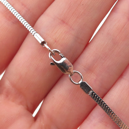 925 Sterling Silver Vintage Snake Chain Necklace 16"