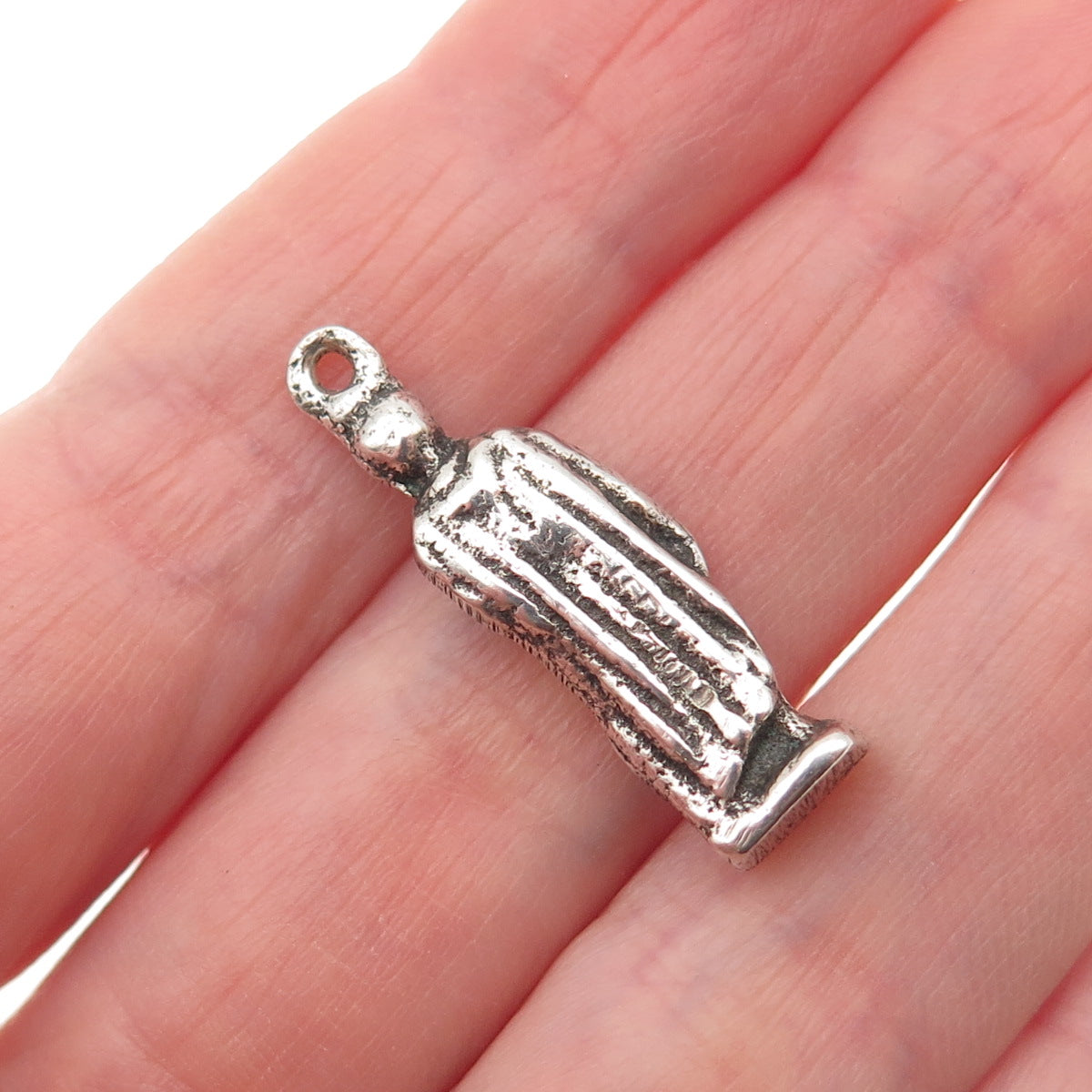925 Sterling Silver Antique Art Deco Caesar Statue 3D Charm Pendant