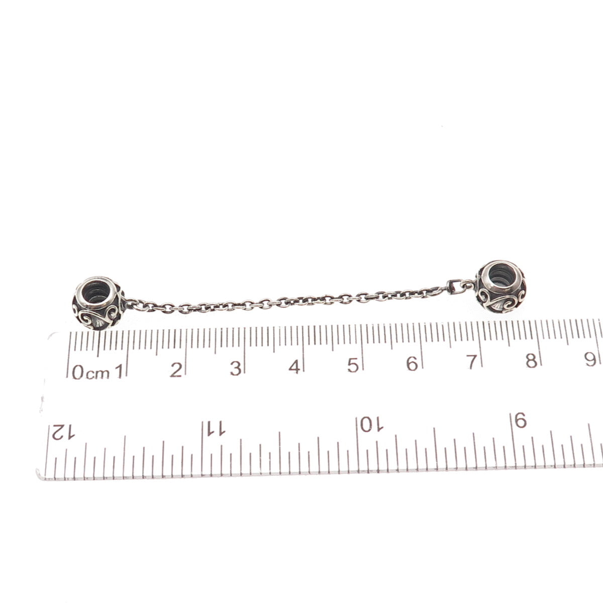 Pandora 925 Sterling Silver Enchanted Heart Safety Chain Slide Charm