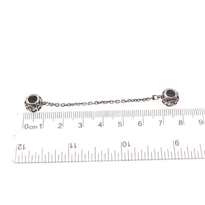 Pandora 925 Sterling Silver Enchanted Heart Safety Chain Slide Charm