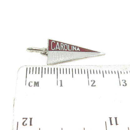 AE Arts Elegance 925 Sterling Silver Vintage Carolina High School Charm Pendant