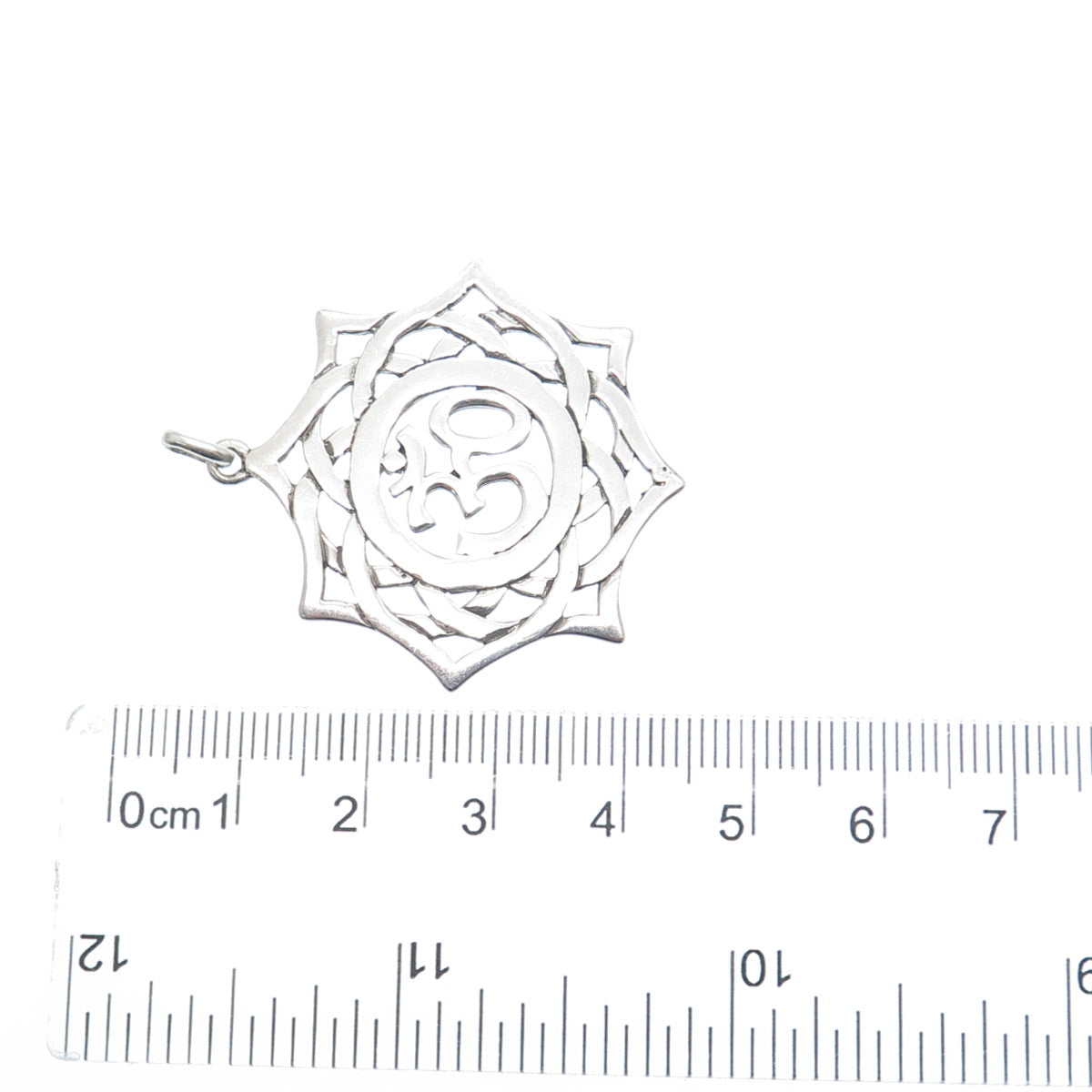 925 Sterling Silver Vintage Om Mantra Pendant