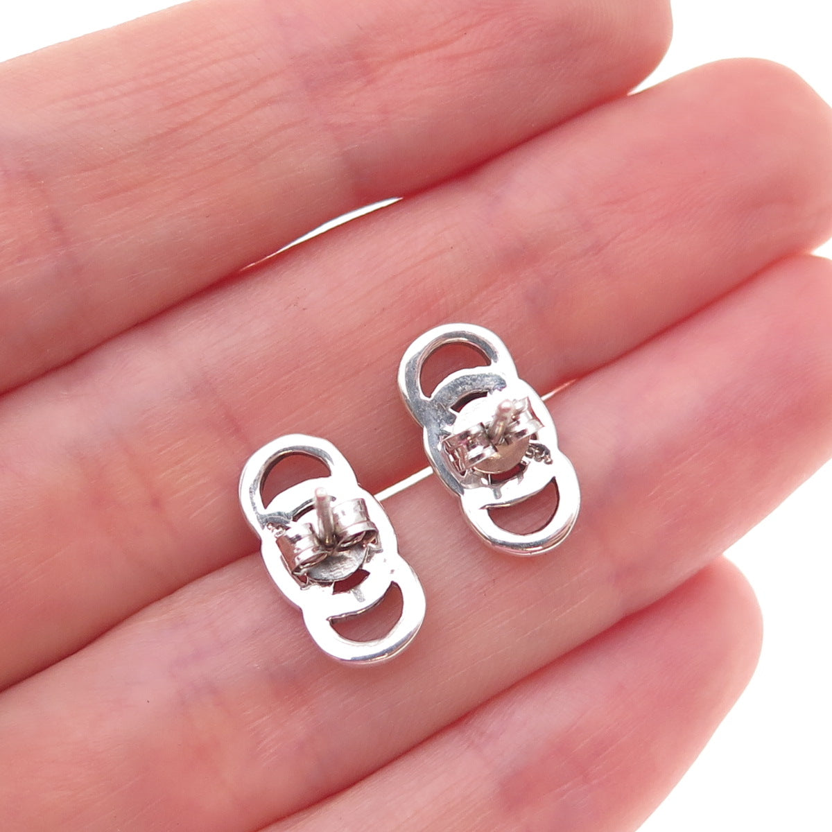 925 Sterling Silver Vintage Celtic Infinity Knot Oxidized Earrings