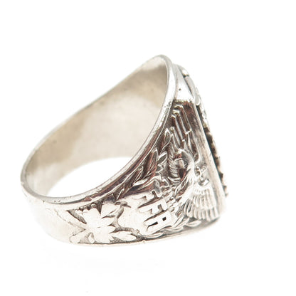 Balfour 925 Sterling Silver Vintage FAA Vocational Agriculture Ring Size 11