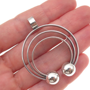 Kupittaan Kulta 925S Sterling Silver Vintage Finland Modernist Crescent Pendant