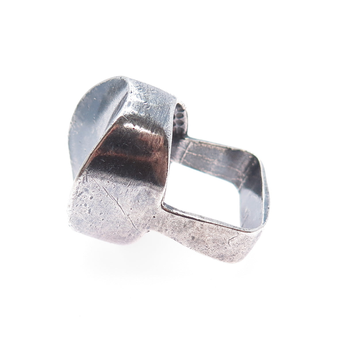 925 Sterling Silver Vintage Israel Modernist Oxidized Ring Size 6.5