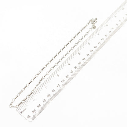 Emily Ray 925 Sterling Silver Vintage Rolo & Bar Chain Necklace 16"