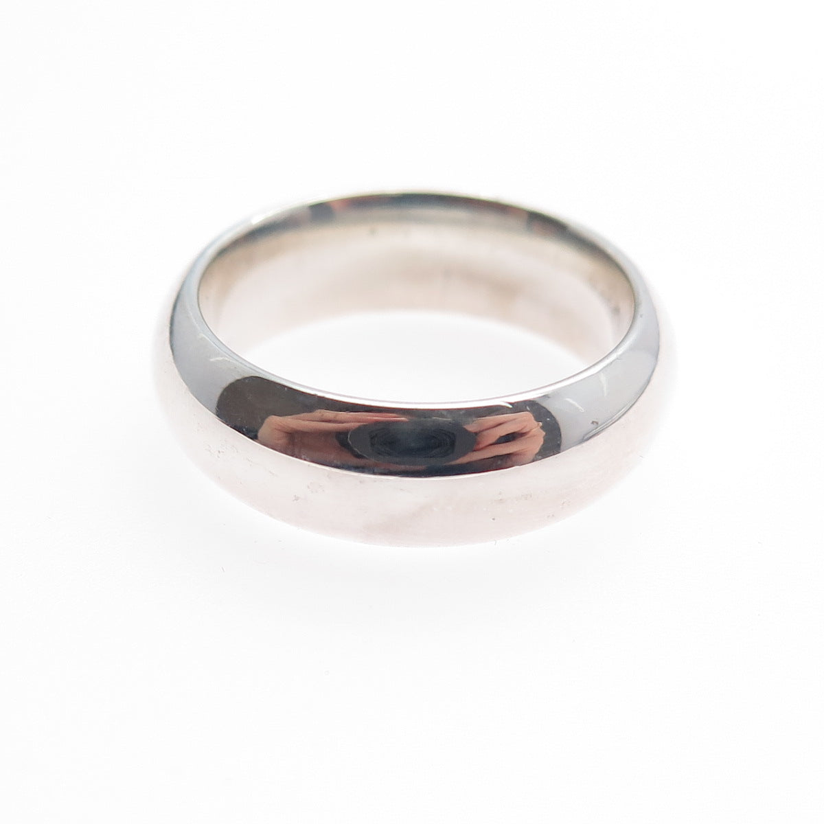 925 Sterling Silver Vintage Classic Wedding Band Ring Size 5.25