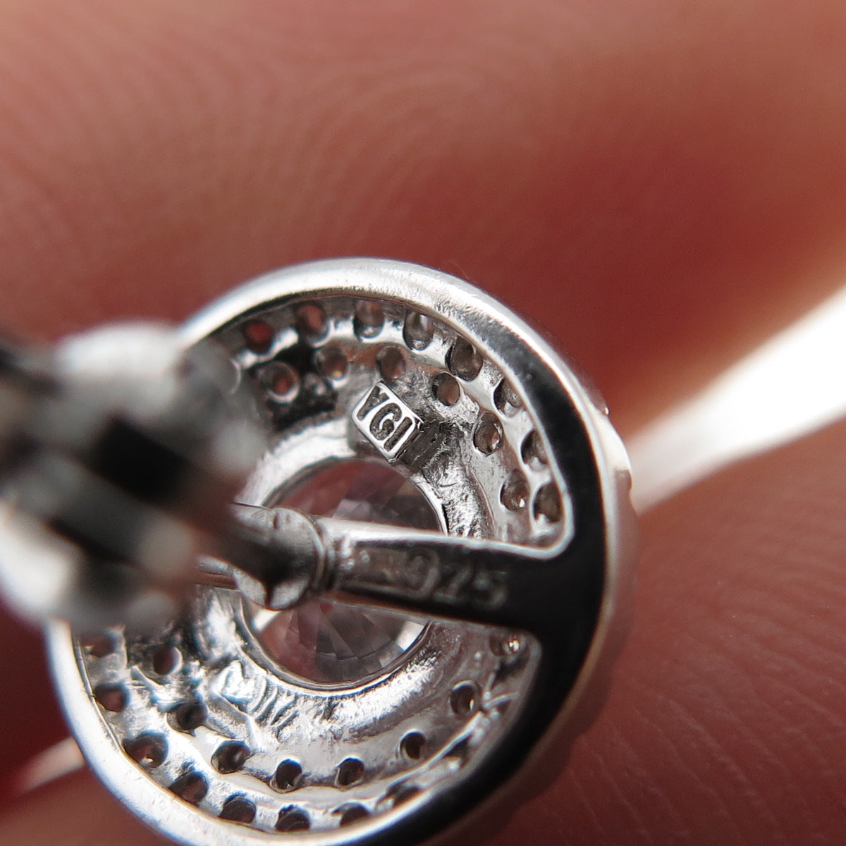 925 Sterling Silver Round-Cut C Z Sparkle Stud Earrings